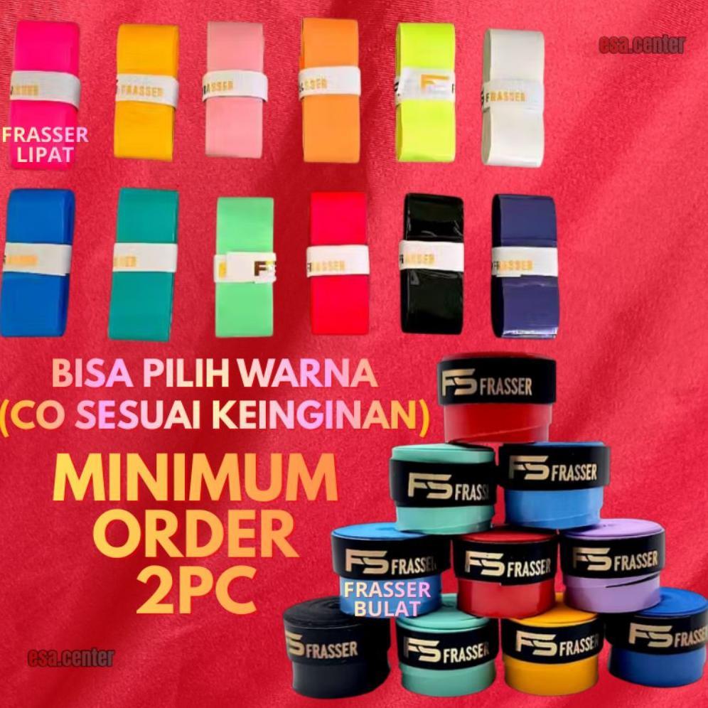 Grip Raket Karet FRASER POLOS / Grip Raket Badminton Bulutangkis Tenis Joran Gagang Pancing Premium 