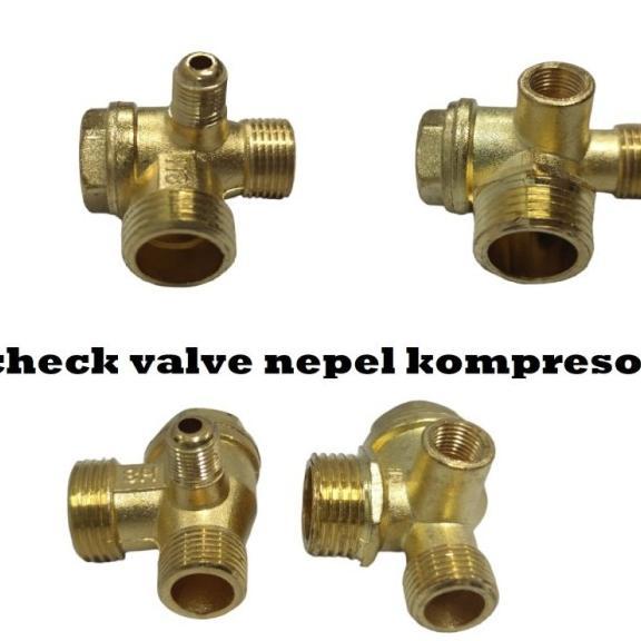 Sparepart Check Valve Nepel Kompresor Angin Lakoni / Kompresor Izumi