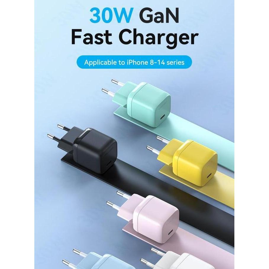 PROMO - Mini GaN Charger Adaptor USB-C 30Watt Android Apple