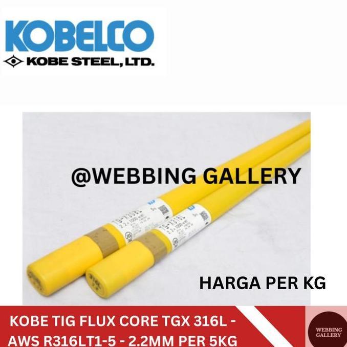 Promo Kawat Las Kobe Tig Flux Core Tgx 316L - Aws R316Lt1-5 - 2.2Mm Per 5Kg Cod