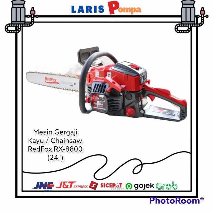 Terlaris Mesin Gergaji Kayu / Chainsaw Redfox Rx-8800 (24")