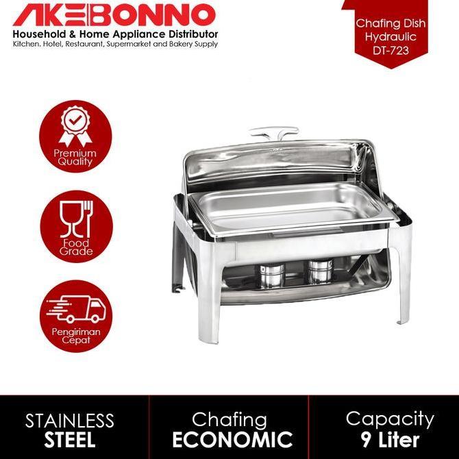 Chafing Dish Full Size Roll Top 9 L DT-723 Tebal Tempat Pemanas Makanan Prasmanan Jumbo
