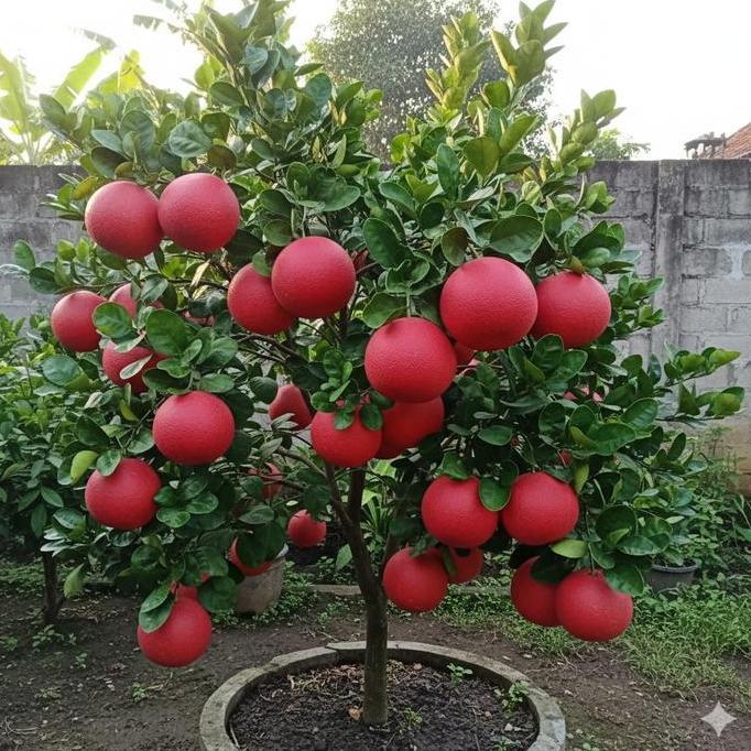(BELI 1 BONUS 1 )  Bibit Pohon Jeruk Merah Bali  Tanam Super Cepat Berbuah