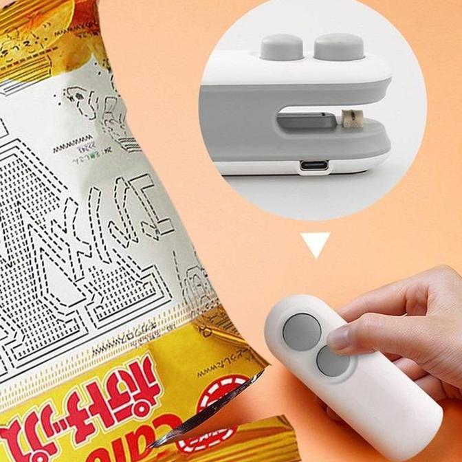 Mini Sealer Portable - Alat Pres Plastik & Snack Praktis USB Rechargeable