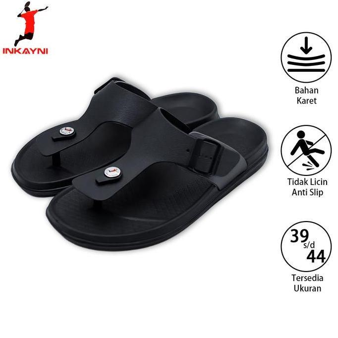 DV144 - Explorer Sandal Jepit Pria Size 39-44 Flip Flop Bahan Karet Casual Kekinian Sandal Dasar Teb