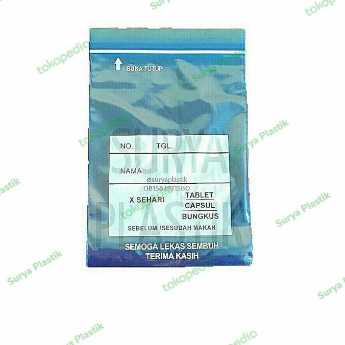 kree.shyna- Plastik Klip Obat 10x15 Plastik Klip Biru 10x15 Plastik Obat Apotik Diskon