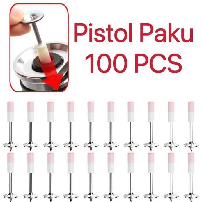 100pcs Paku Beton Tembak Universal Paku Beton Isi Ulang Paku Tembak Utk Paku Tembak Manual /Ramset P