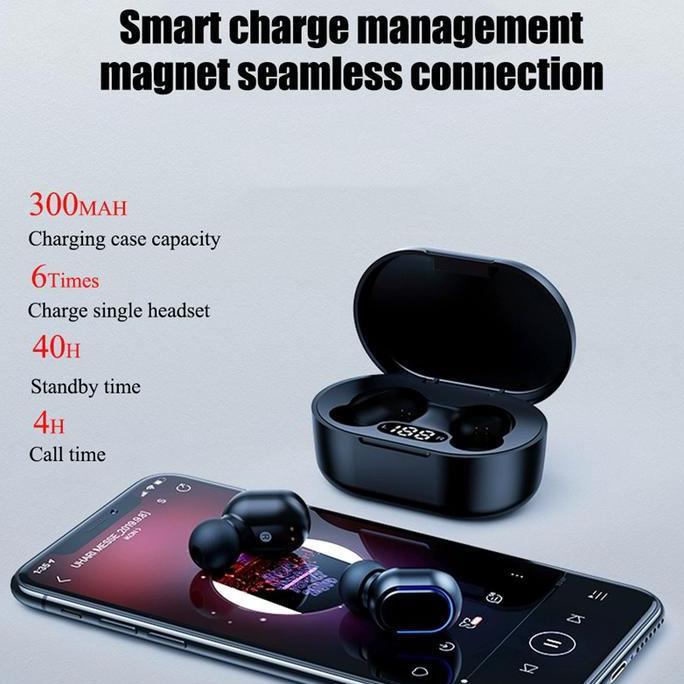 Geluid- Jovitech Tws Earphone Bluetooth Wireless Earbuds Dital Display Touch Control Terproof T10