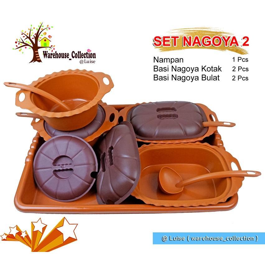 Nampan + Basi Nagoya Tutup+ Sendok/Nampan Coklat /Basi Coklat/Paket Murah /Set Prasmanan