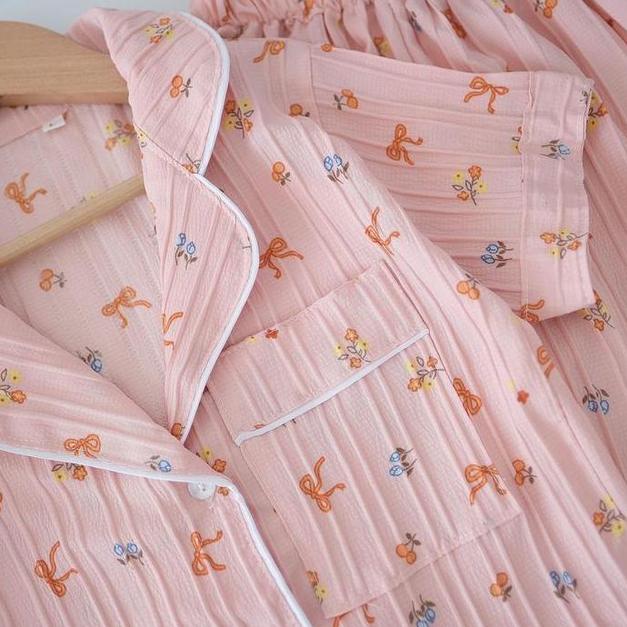New- Baju Anak Perempuan - Langsung Kirim Setelan Piyama Anak Cotton Motif Sunday Terviral / Fashion