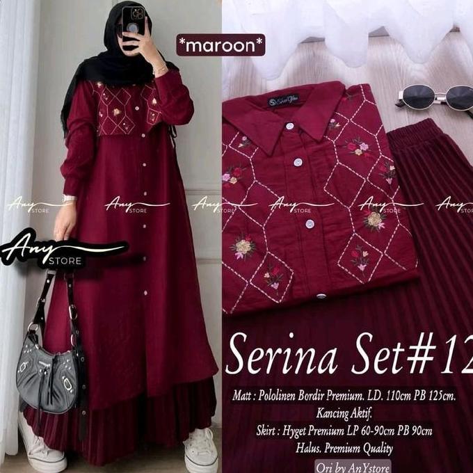 Serea Zorea Fairy set Rok Plisket  gamis setelan wanita kekinian Muslim Baju