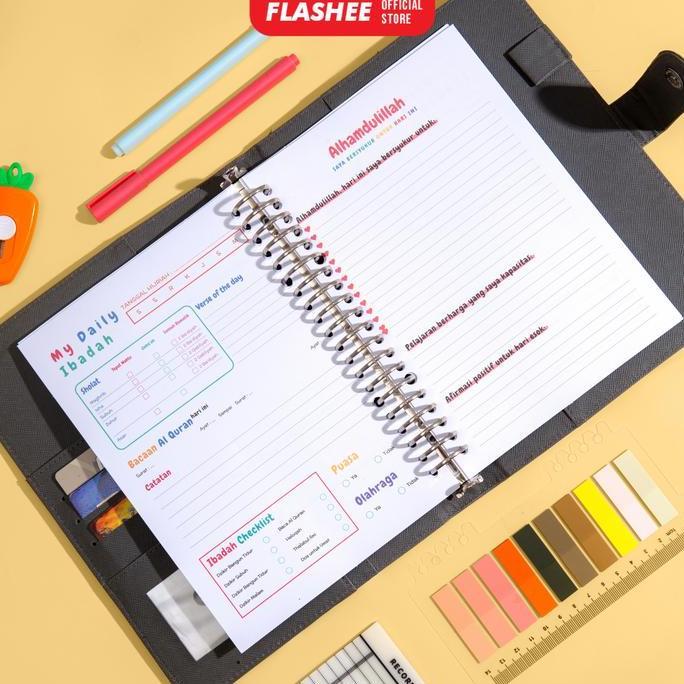 New- Flashee Daily Ibadah Tracker Untuk Muslim Sholat Tracker Catatan Ibadah Notes Ramadhan Planner 