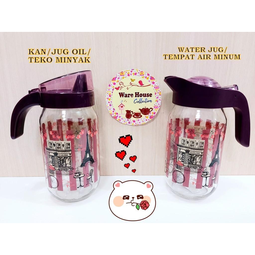 Water Jug / Pitcher/Botol Minyak Goreng 1000Ml/Herevin Dispenser Paris