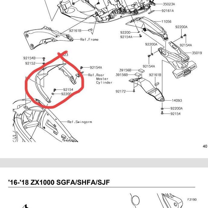 SPAKBOR SLEBOR TUTUP KOLONG KAWASAKI ZX10R ZX10 R ZX 10R ORIGINAL KGP BEST SELLER