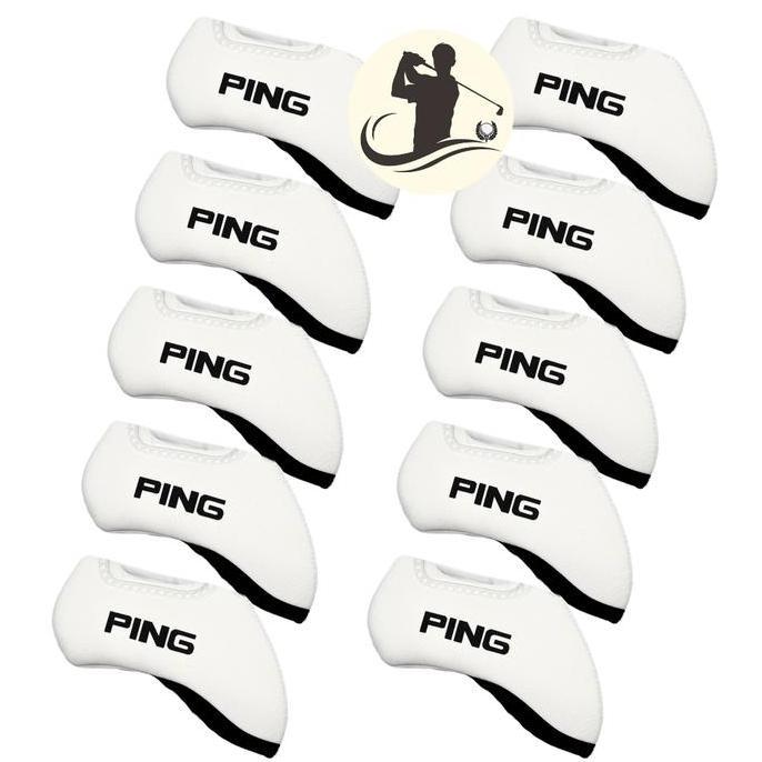 Sarung Head Cover Golf Clubs Iron Stick Stik Set 10 PCS TM PING Pearly Logo XXIO Callaway Titleist P