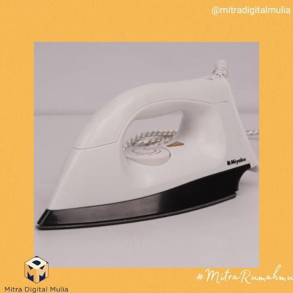 Bisaaja- Miyako Ei1008M Setrika Listrik 395W Alas Anti Lengket Soleplate Non Stick Lapisan Teflon Pe