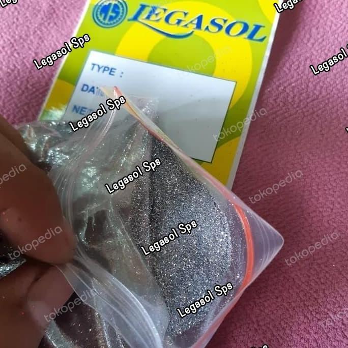 Nail- Legasol Sps Bubuk Gliter Silver 601 / 128 H Nail Art Tangan Eyeshadow 100G & 1000G Untuk Keraj