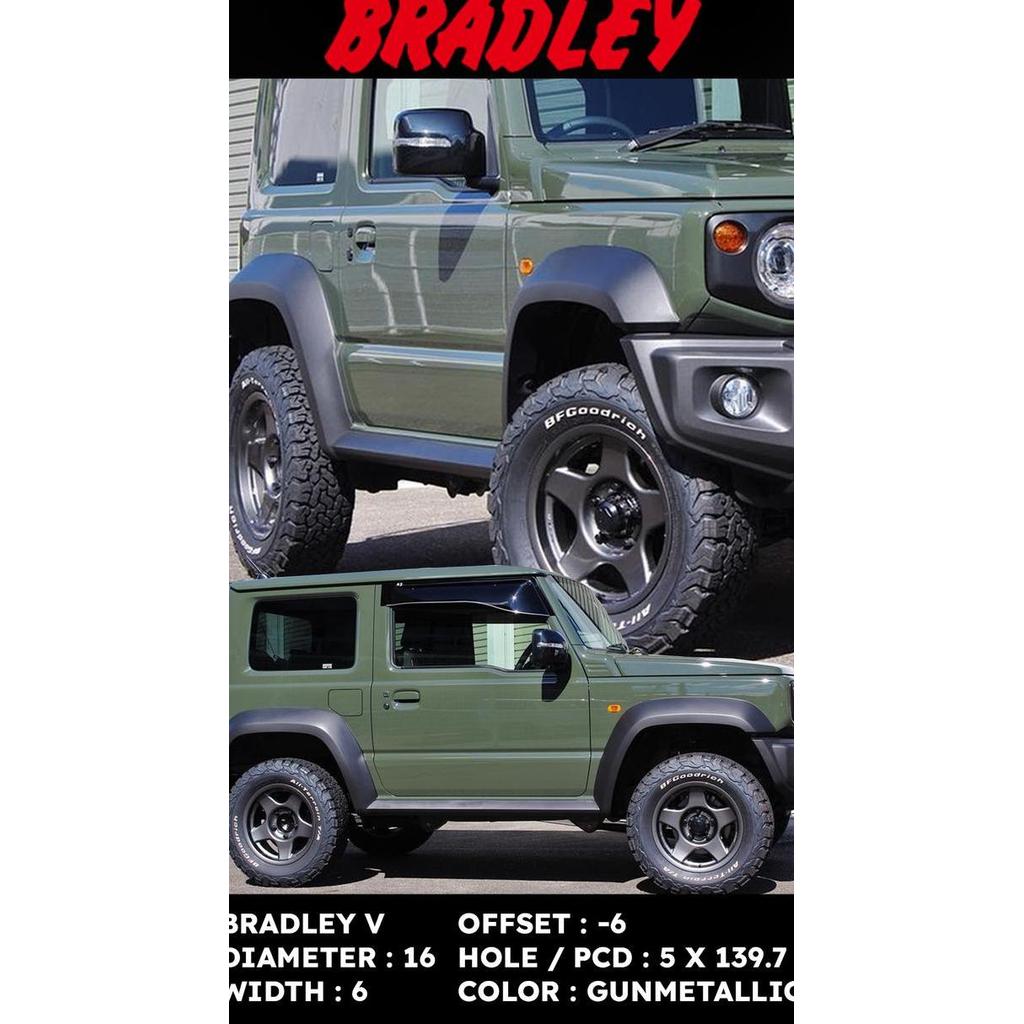 // BRADLEY WHEELS VELG JAPAN ALL NEW JIMNY R16 X 6 ET-6 *