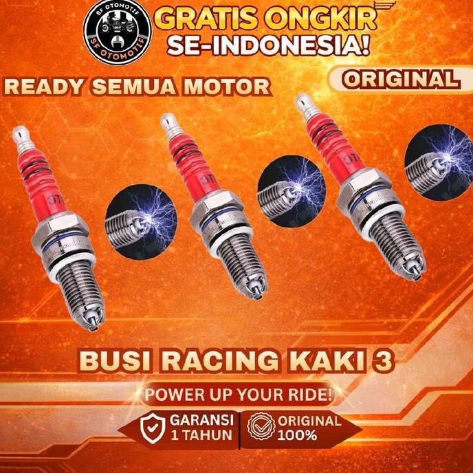 Busi Racing Kaki 3 Original Semua Motor Tersedia Garansi 1 Tahun