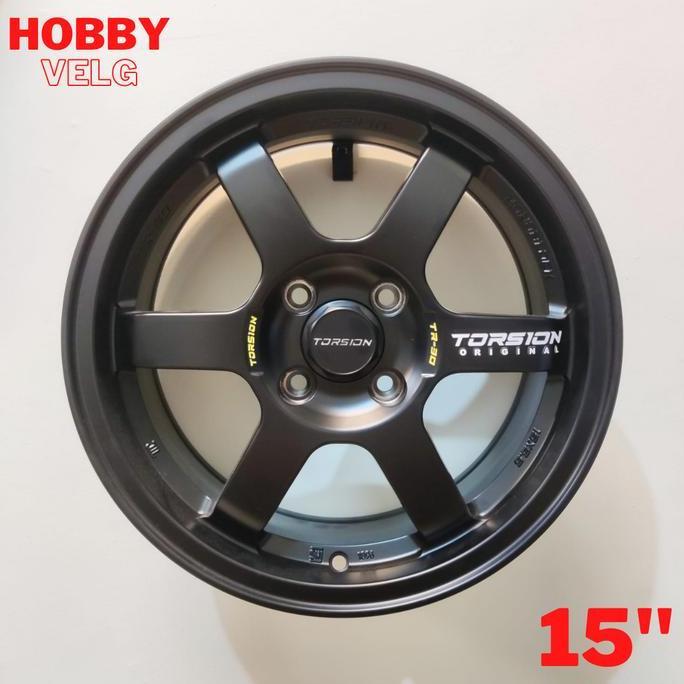 FYP VELG MOBIL TORSION TR30 R15 X 6,5 4H 100 ET 42 MATT BLACK //