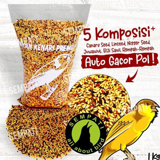 Pakan Kenari Premium 1 Kg Pakan Burung Kenari Milet Campur Komplit
