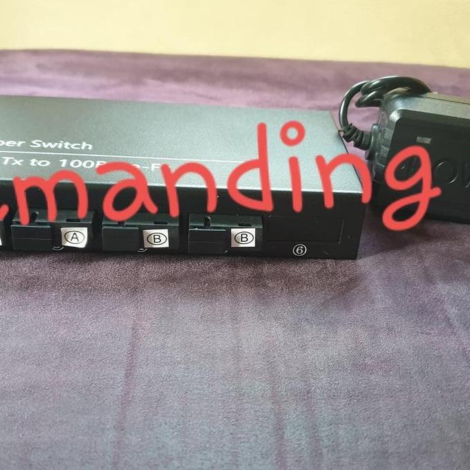 BEBAS ONGKIR - Converter 4 port Fiber 2 port Lan 10 100 fiber optic