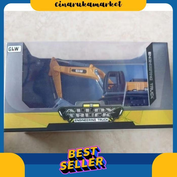 Golden Toys - Miniatur Excavator Alloy Truck Engineering Truk Bego Besi Konstruksi Besi Alloy Mainan