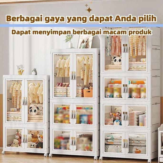 Lemari lipat Pakaian Multifungsi Lemari penyimpanan kebutuhan sehari-hari Lemari makanan ringan Lema