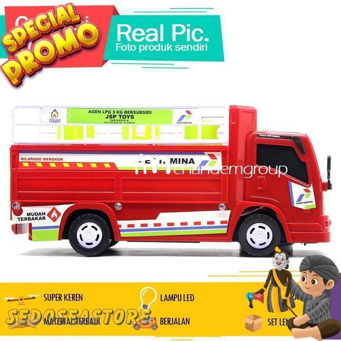 Manan Mobil Mobilan Truk Oleng Truk Besar Klakson Mania Engkel Angkut Gas Pertamini Berjalan Bersuar