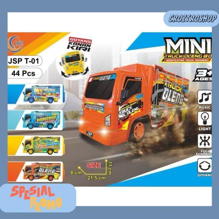 Jspt-01 Mainan Anak Truk Oleng Kanan Kiri Music Telolet Dan Lampu Truck Canter Sni