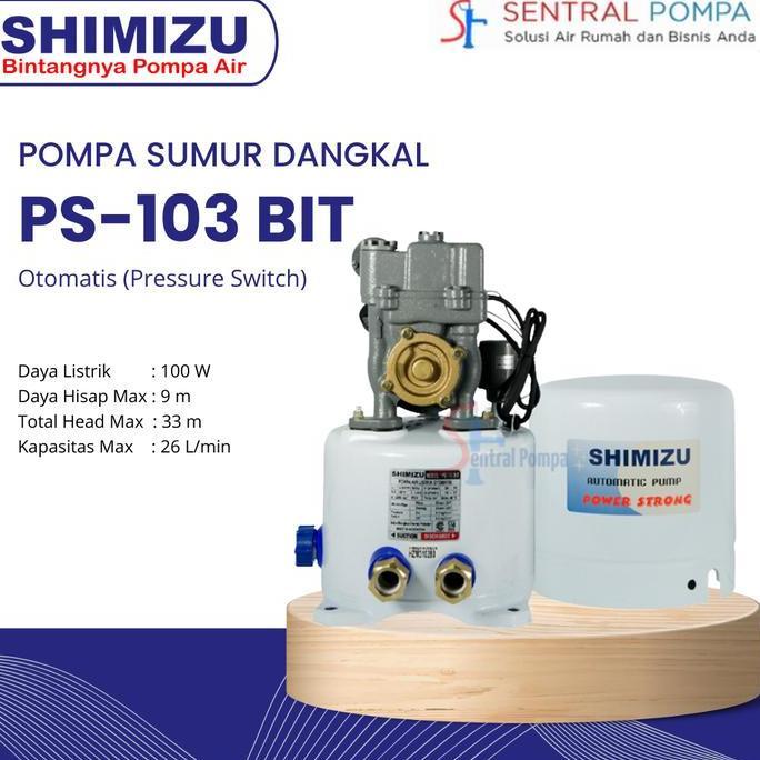 Shimizu PS 103 BIT Pompa Sumur Dangkal PS-103 Tabung Bawah