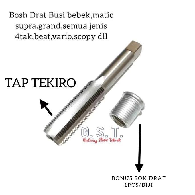 Tap Set Bosh Drat Sok Drat Busi Bebek Matic Grand Supra 4Tak Beat Dll