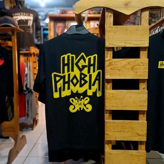 Slank - Kaos Slank - HIGH PHOBIA - Kaos Slank Original Akugilastore - Baju Pria Unisex