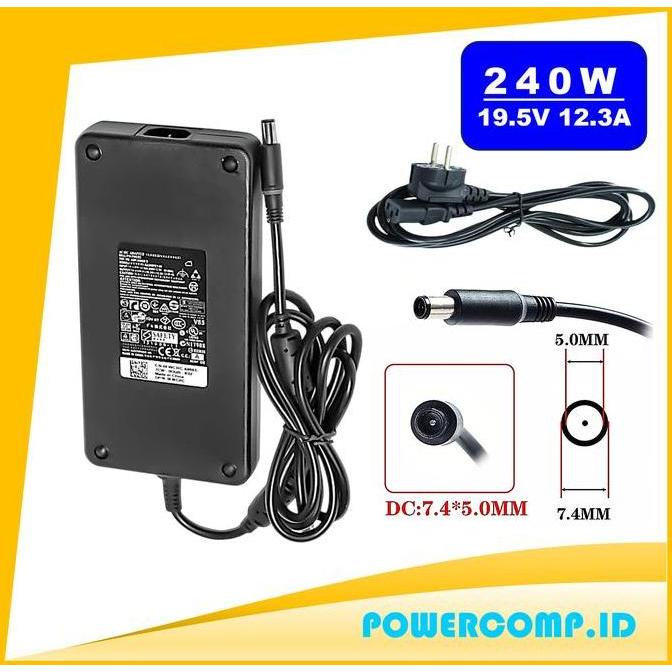 BEBAS ONGKIR - Adaptor Charger Laptop Dell Alienware M15 17 15 R3 R4 R5 R2 13 M17 Dell 19.5V 12.3A 2