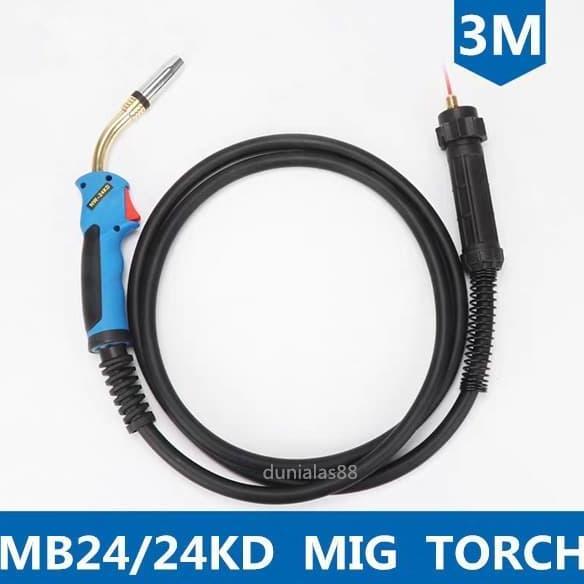 Stang MIG/MIG Torch MB 24 MB-24 MB24 Panjang Kabel 3M stang gun co co2