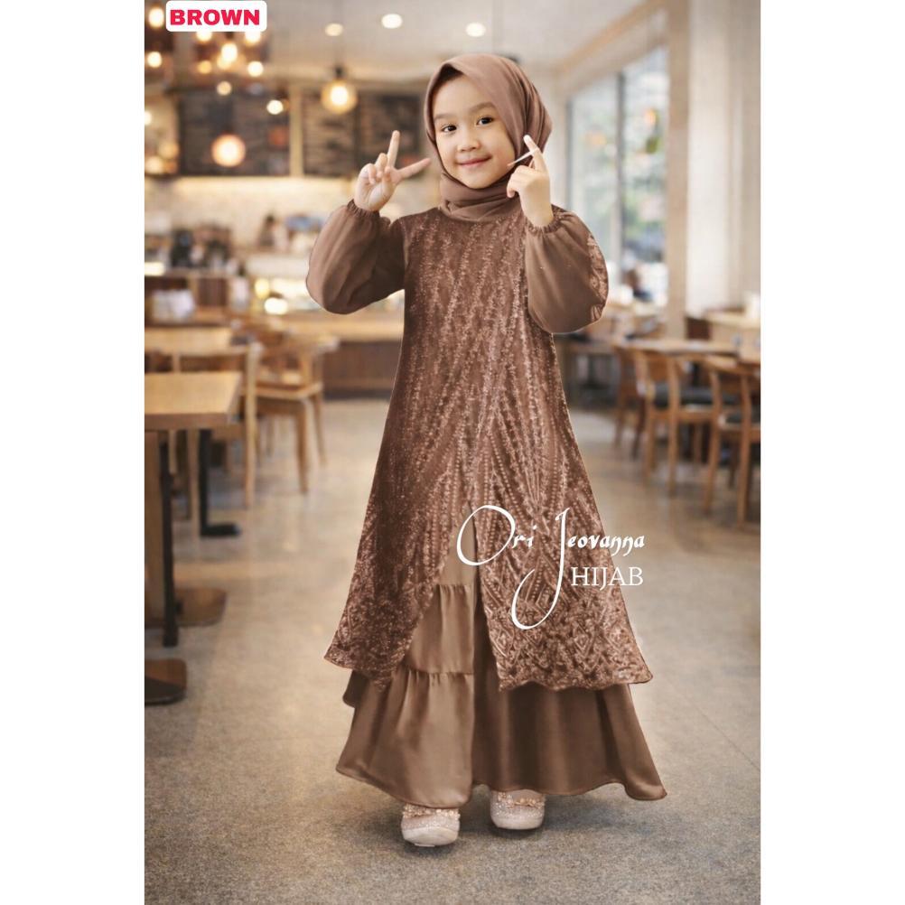 Exclusive Fuji Gamis Couple Ibu Anak / Dress Coupel Ibu Anak / Gaun Anak Brokat / Gamis Coupel Terac