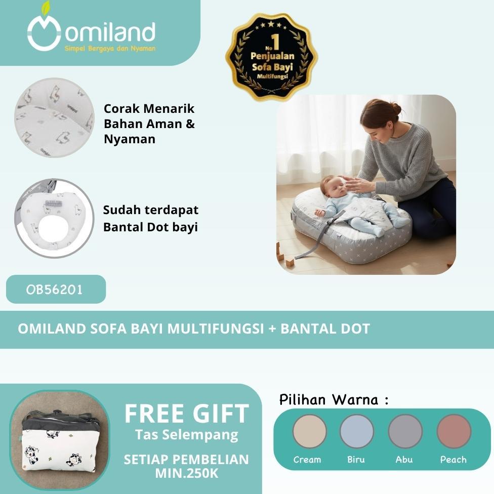 ORIGINAL Omiland Sofa Bayi Multifungsi + Bantal Dot Alpaca Series - OB56201 OB56202 2026