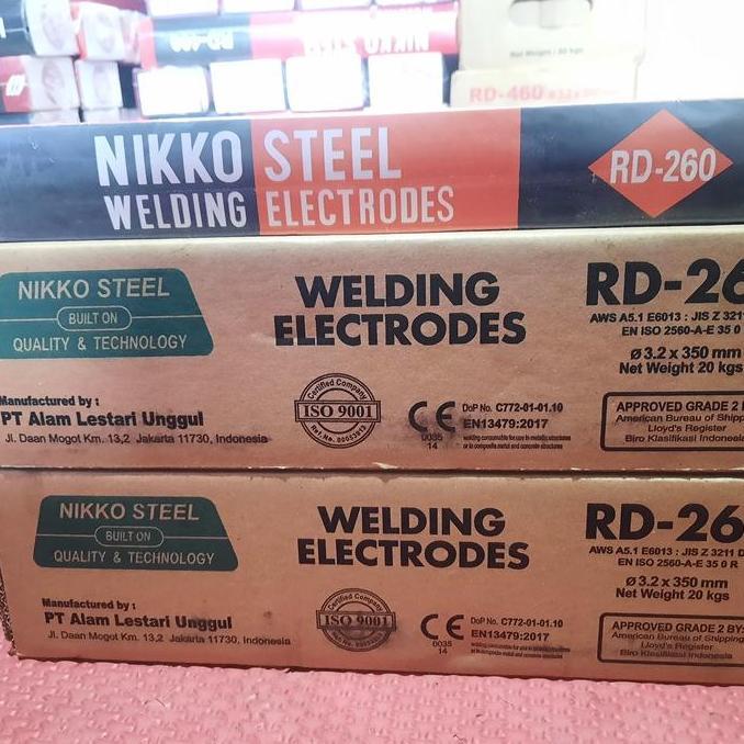 kawat las RD 260 3.2mm 3,2mm 32mm nikko steel RD260 3,2mm 32mm