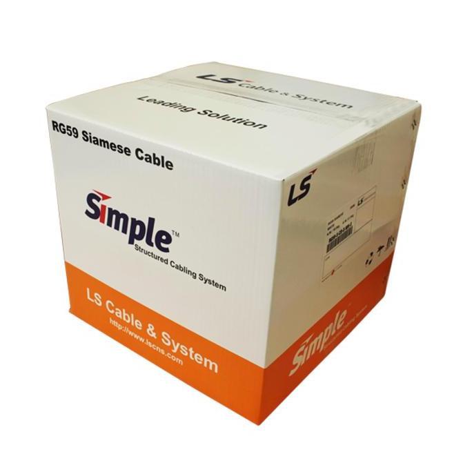 Cable RG59 power LS / LG kabel coaxial cctv 1 roll 300m