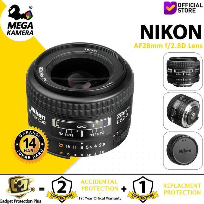 Nikon Lensa AF28mm f/2.8D Lens - Lensa Kamera - Lensa Nikon - Lensa