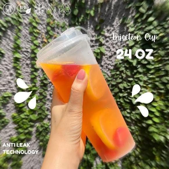 gelas injection 24 oz 700 ml isi 25 pcs | gelas pp injection | gelas tebal injection | gelas fore cu
