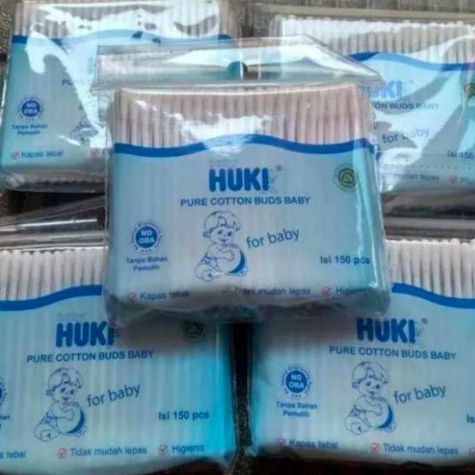 HUKI BABY Cotton Bud Baby Extra Fine 150 Pcs Cutton Bud Bayi dan Anak