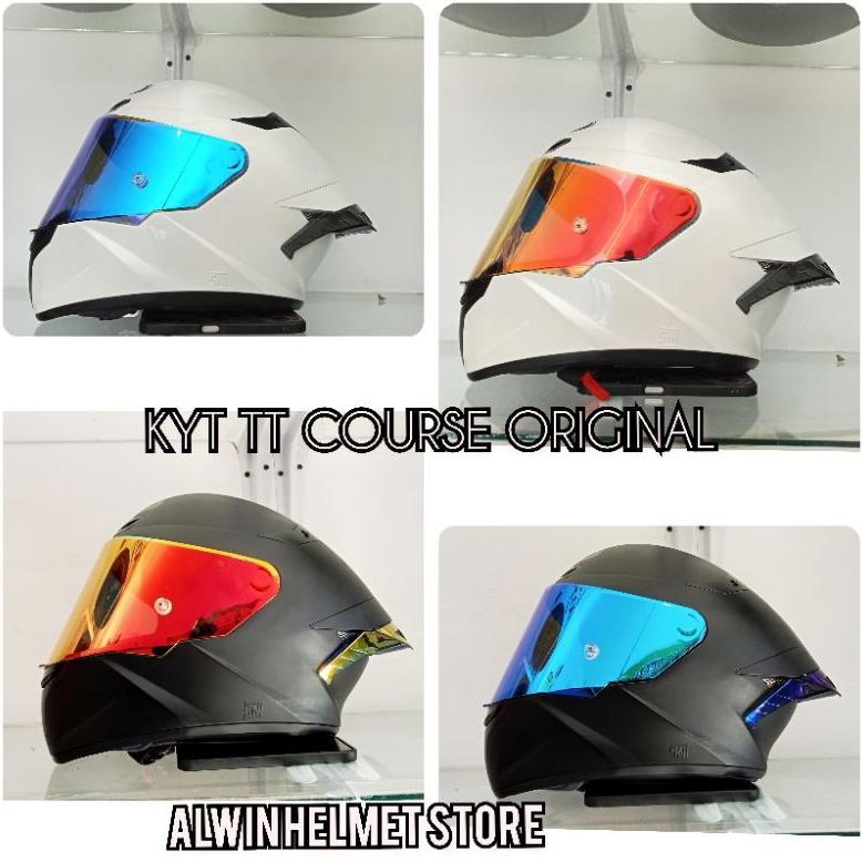 HELM KYT TT COURSE / KYT TTC PAKET GANTENG. KYT TTC BLACK DOFF