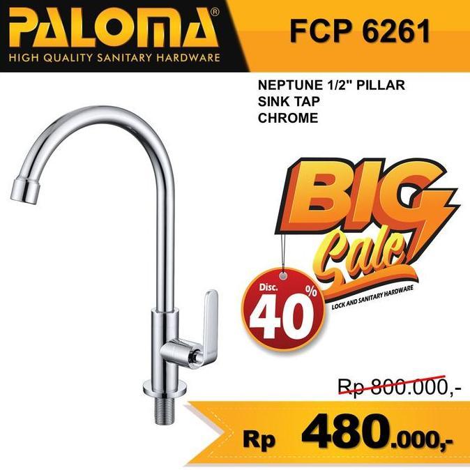 Kran Sink PALOMA FCP 6261 Kran Air Dingin Sink Wastafel Kran Dapur