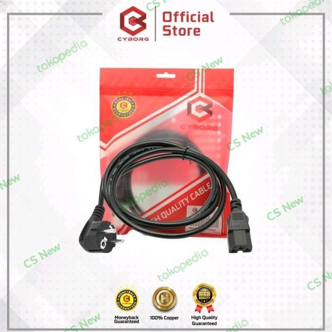 CYBORG KABEL POWER CORD CPU 3HOLE / KOMPUTER BARU
