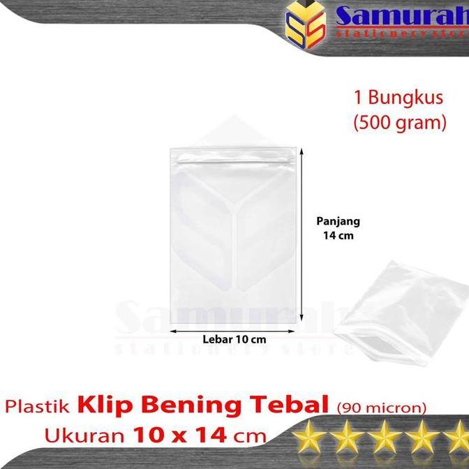 Bebasaja- Plastik Klip Pp Tebal 10 X 14 X 90 Micron / Zip Lock Transparant 10X14