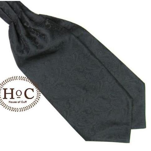 Houseofcuff Dasi Ascot Tie ASCOT / CRAVAT TIE BLACK