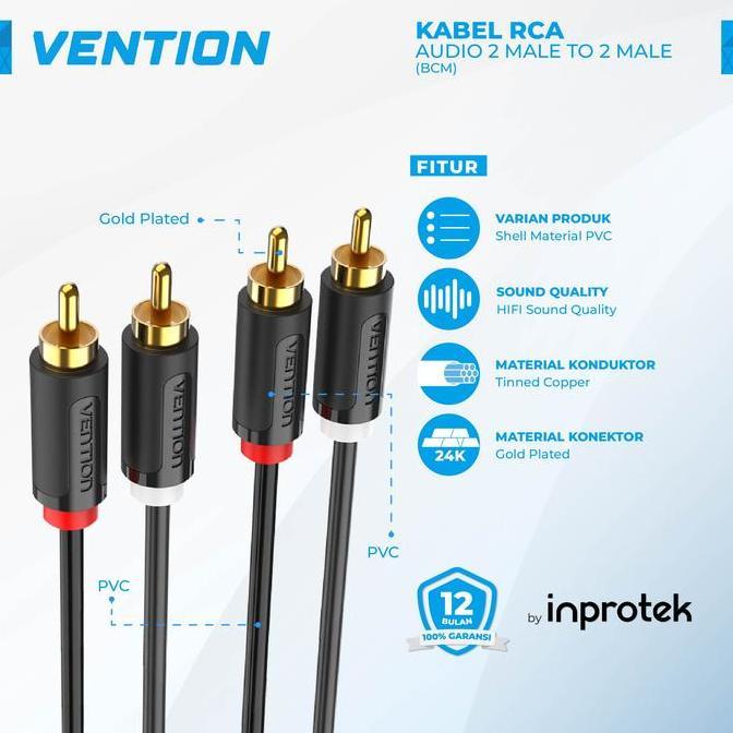 Larisjaminan- Vention Kabel Rca Audio Male To Male