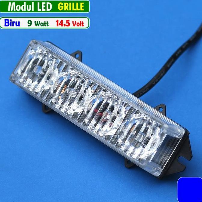 LAMPU LED BUMPER GRILL 9W BIRU MODUL FOGLAMP GRILLE KOTA SENJA MOBIL