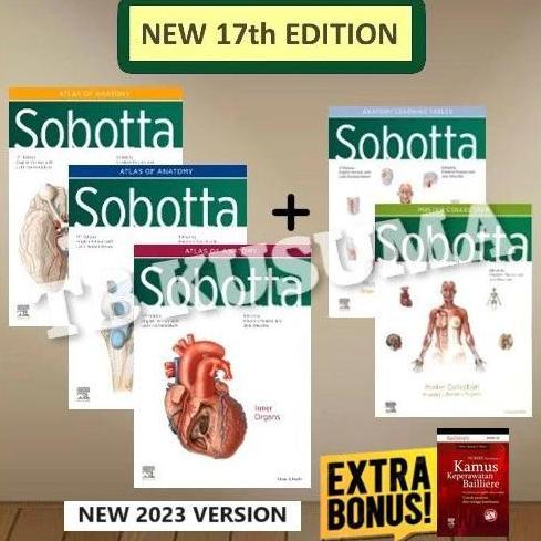 Anjas.Shop_ - Sobotta English Atlas Of Anatomy 17Ed / Sobotta Inggris 17Th Edition - Original